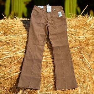 Kensie High Rise Brown Flare Pants